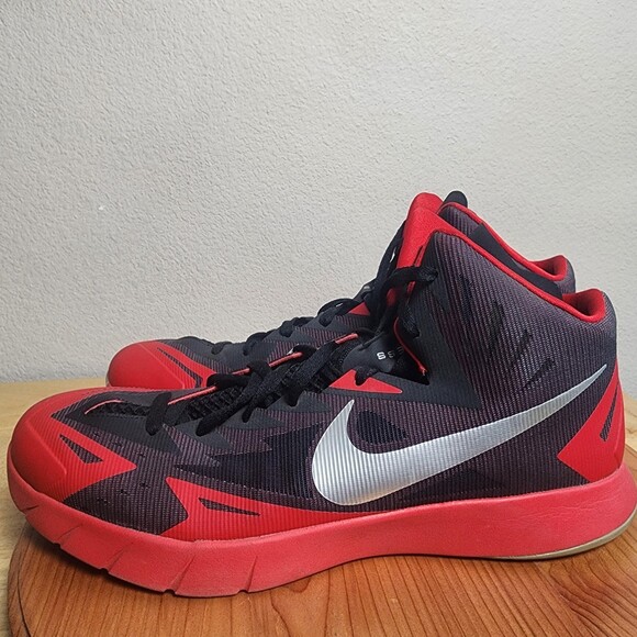 Nike Hyperquickness Shoes Mens Size 15 Red Black Lunarlon Basketball 652777-006 main image 5
